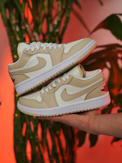 Nike Air Jordan 1 Low SE Sail Rattan University - Red