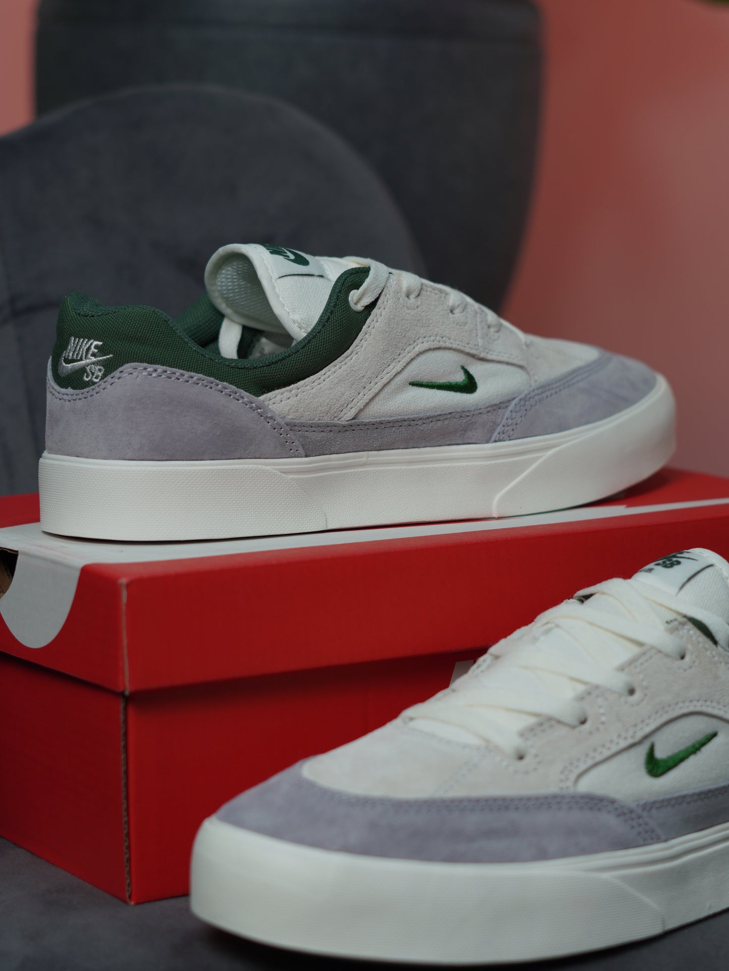 Nike SB Malor - Blanca, gris, verde
