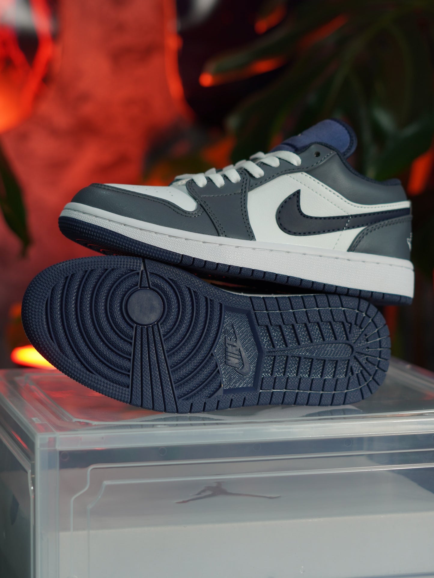 Air Jordan 1 Low - Gris , Negro
