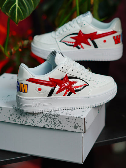 BAPE Sta Low Shark white
