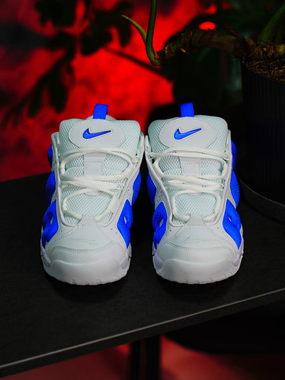 Nike Air More Uptempo Low - Blanca, azul