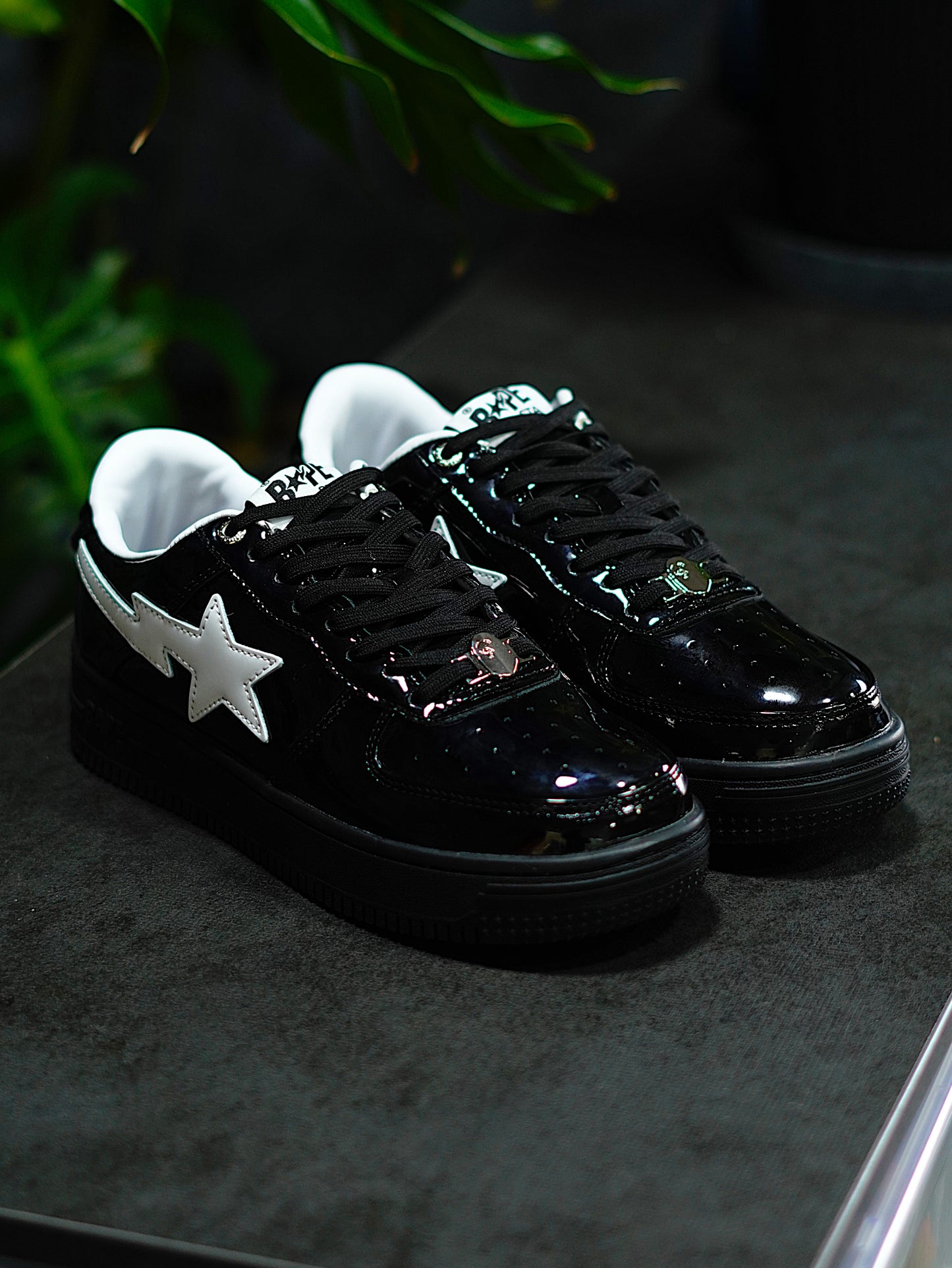 A Bathing Ape Bape Sta 2  - Negro, Charol