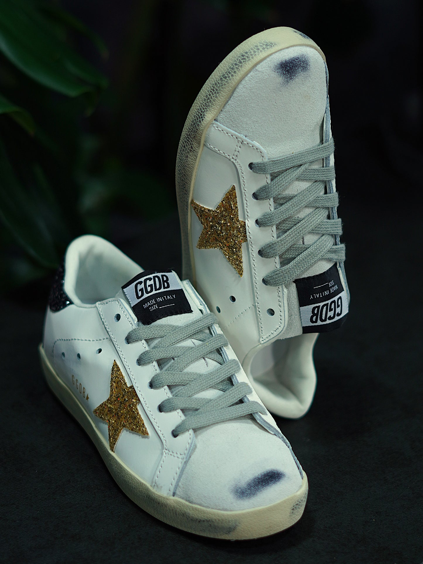 Golden Goose Super-Star - Negro escarchado