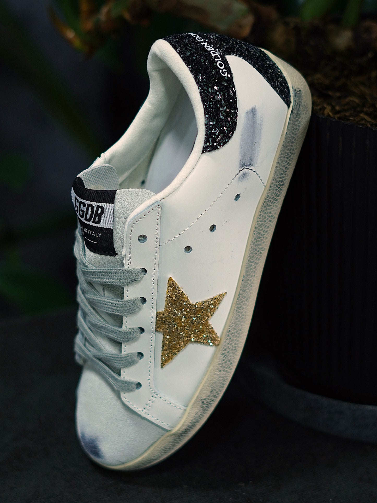 Golden Goose Super-Star - Negro escarchado