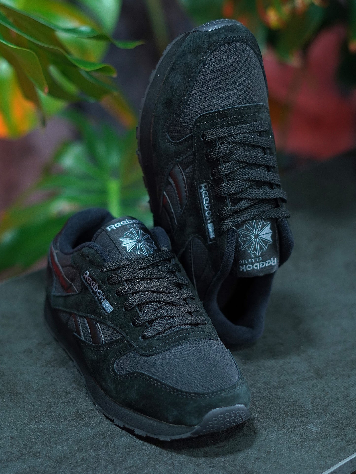 Reebok Classic Leather - Negro, Gamuza