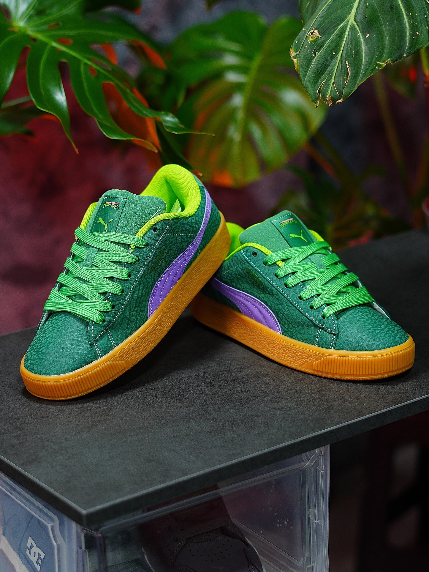 Puma Suede XL x Tortugas Ninja - Verde, Morado, Rojo, Suela goma