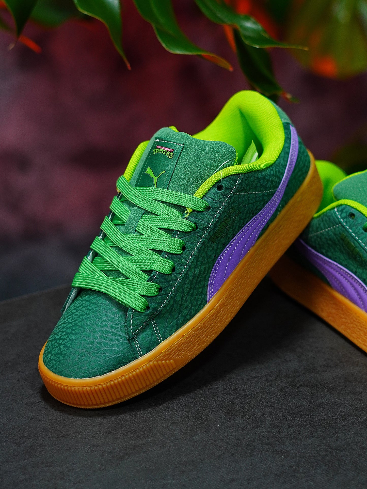 Puma Suede XL x Tortugas Ninja - Verde, Morado, Rojo, Suela goma