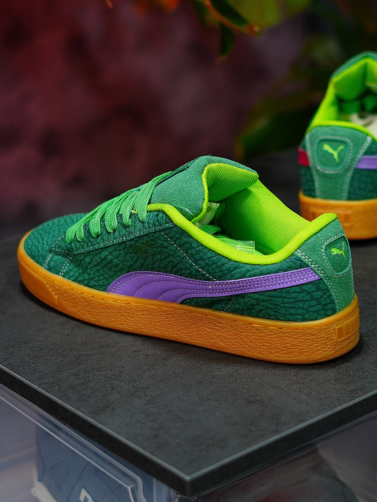 Puma Suede XL x Tortugas Ninja - Verde, Morado, Rojo, Suela goma