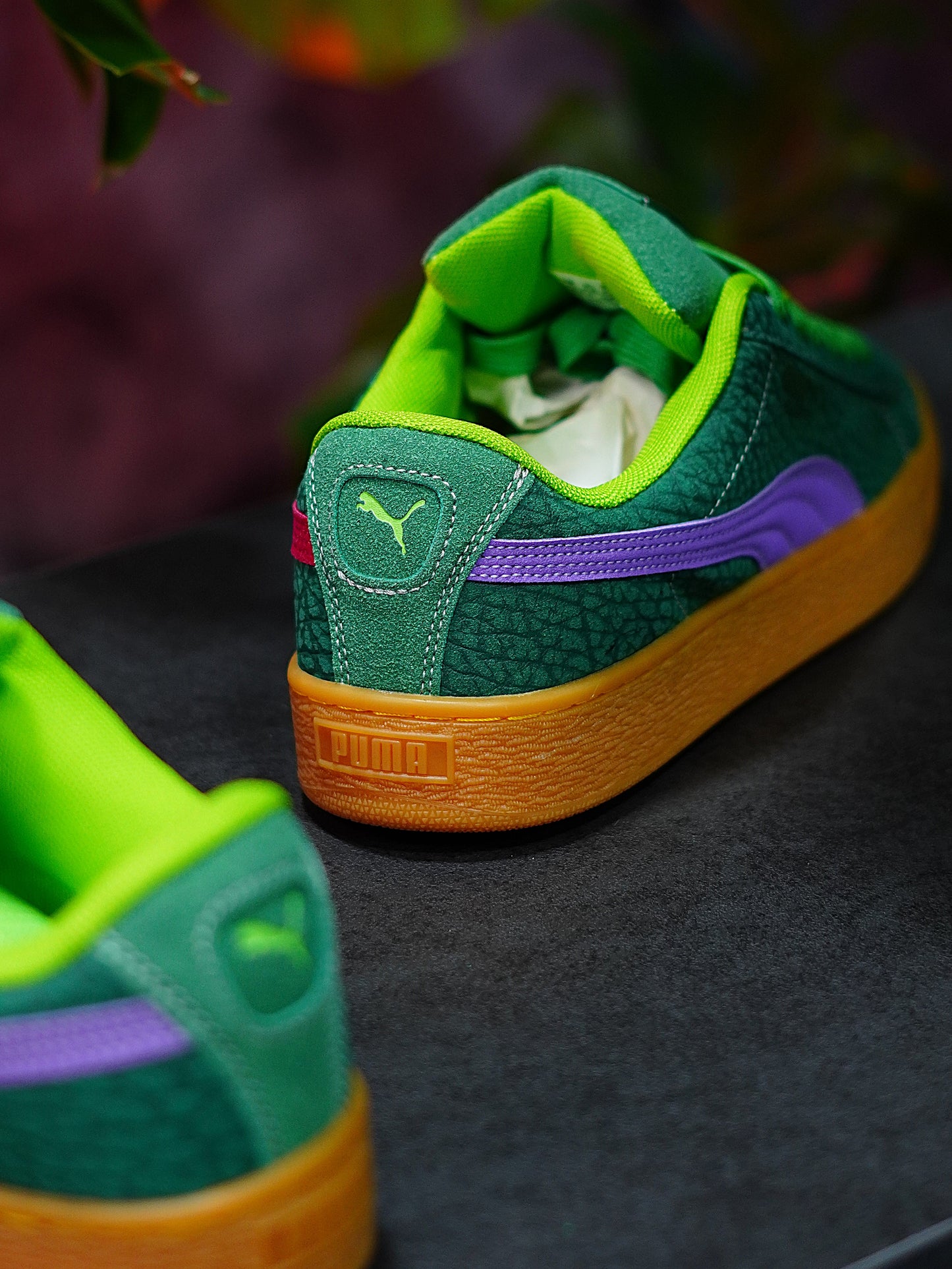 Puma Suede XL x Tortugas Ninja - Verde, Morado, Rojo, Suela goma