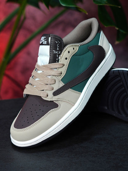 Air Jordan Low Travis Scott - Verde, Cafe claro, Cafe