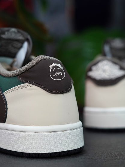 Air Jordan Low Travis Scott - Verde, Cafe claro, Cafe