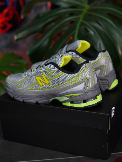 New Balance 740 - Gris, Verde, Amarillo