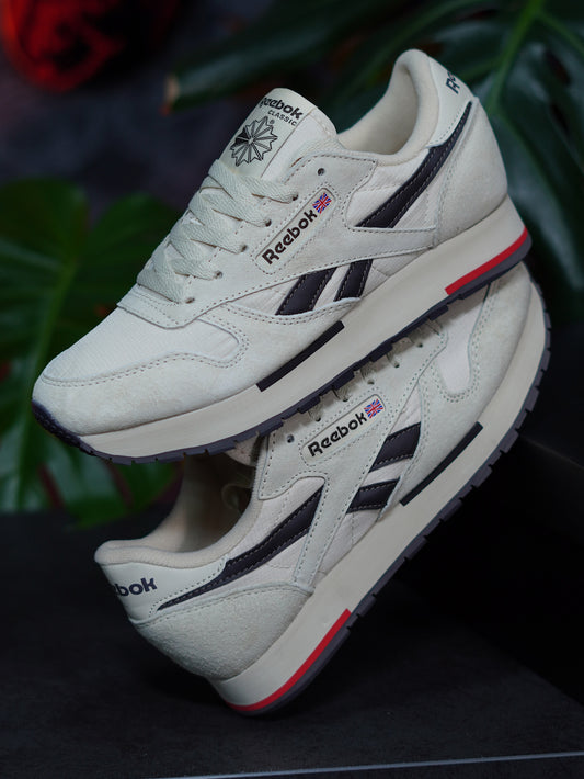 Reebok Classic Leather  - Blanco, Azul oscuro