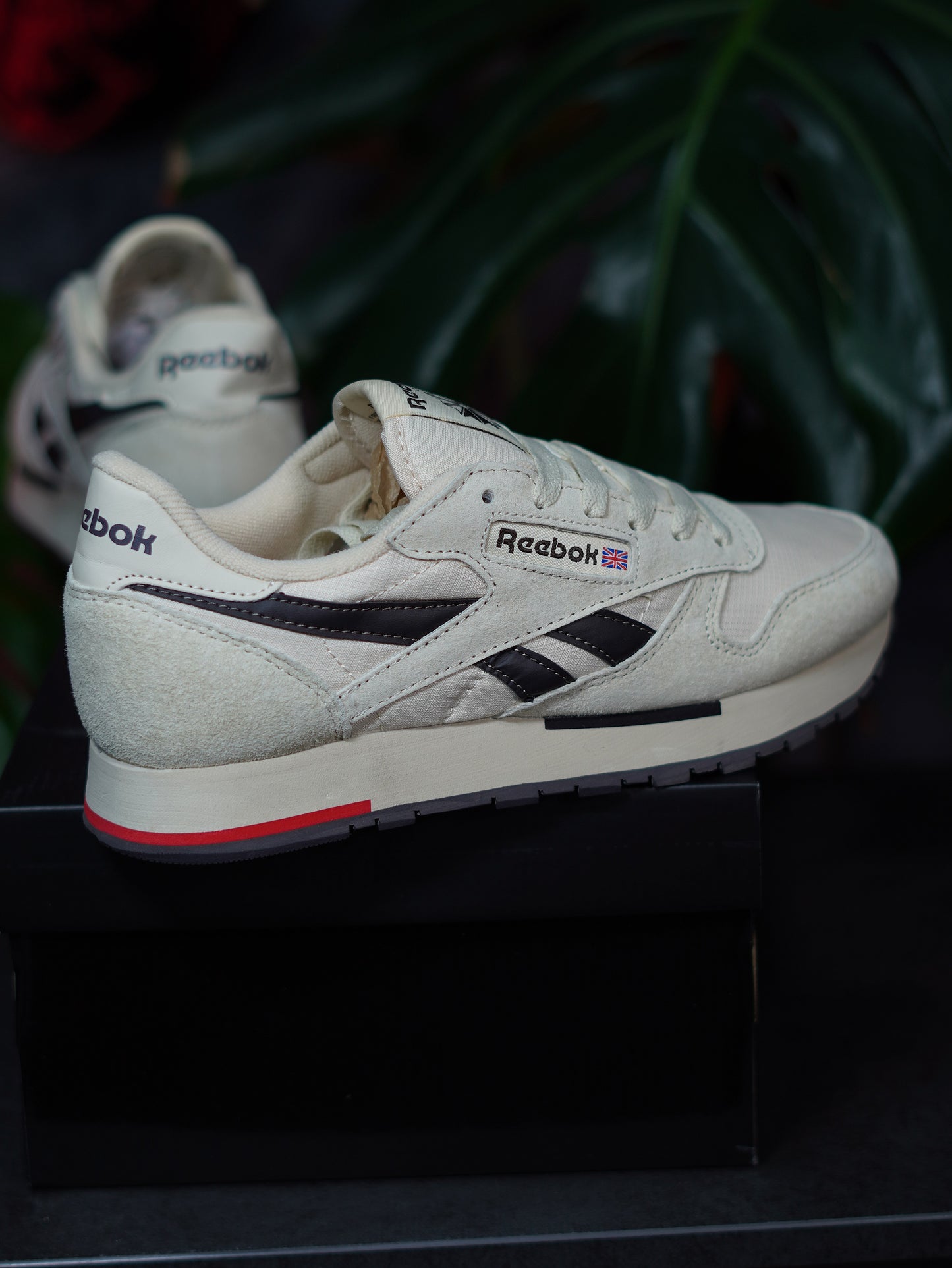 Reebok Classic Leather  - Blanco, Azul oscuro