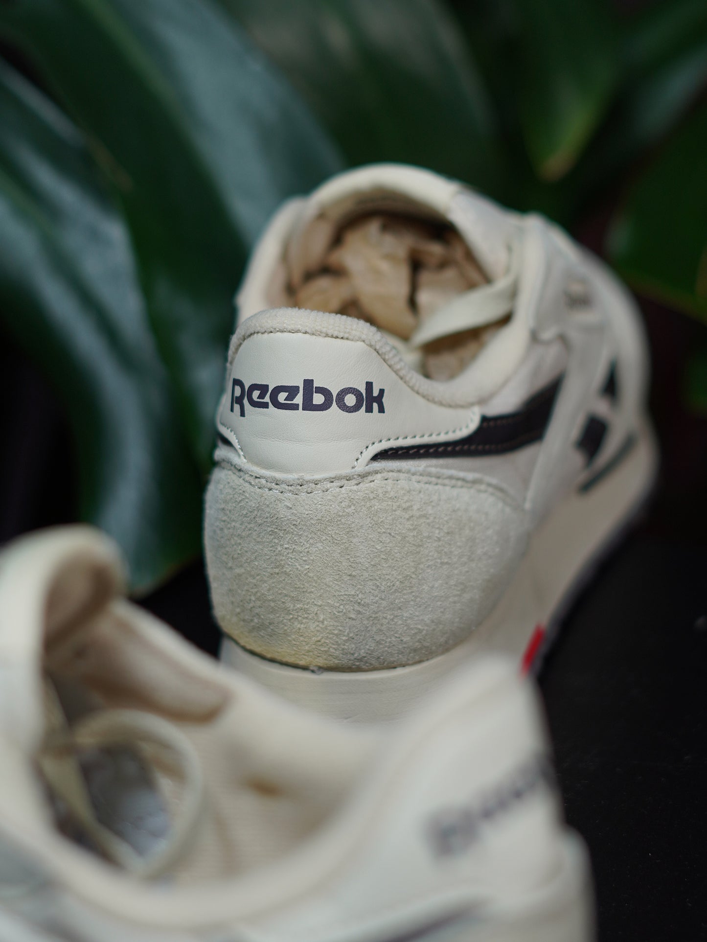 Reebok Classic Leather  - Blanco, Azul oscuro