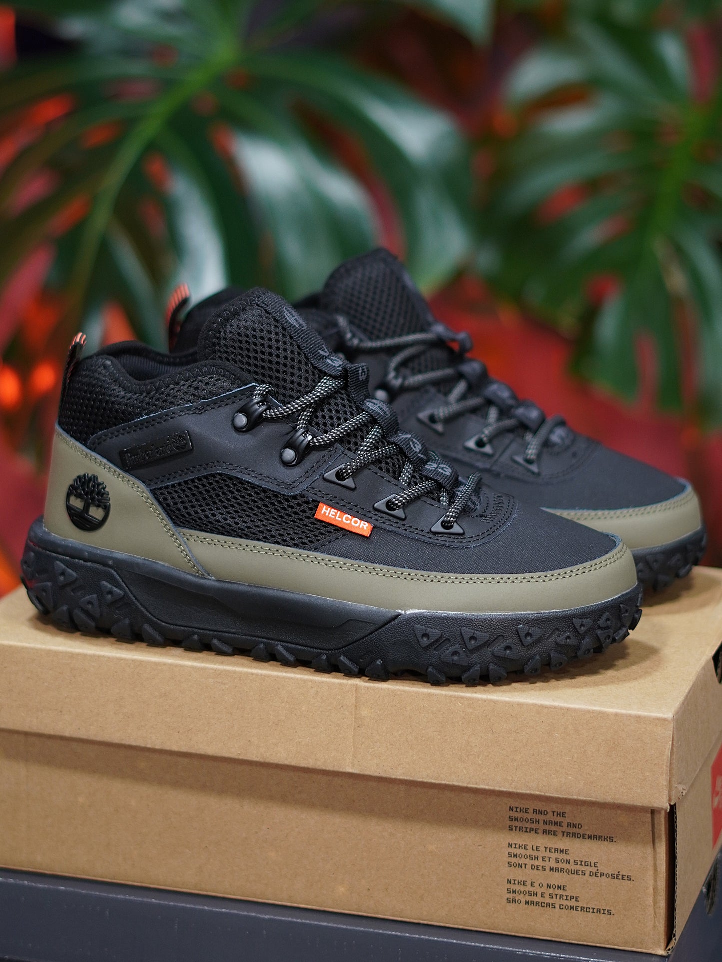 Timberland Greenstride motion 6 Leather super ox - Negro, Verde militar