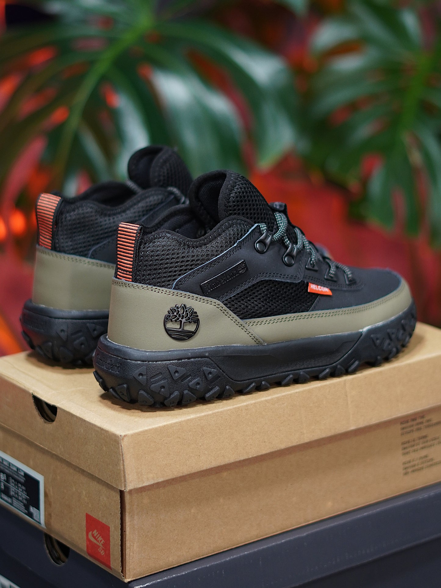 Timberland Greenstride motion 6 Leather super ox - Negro, Verde militar