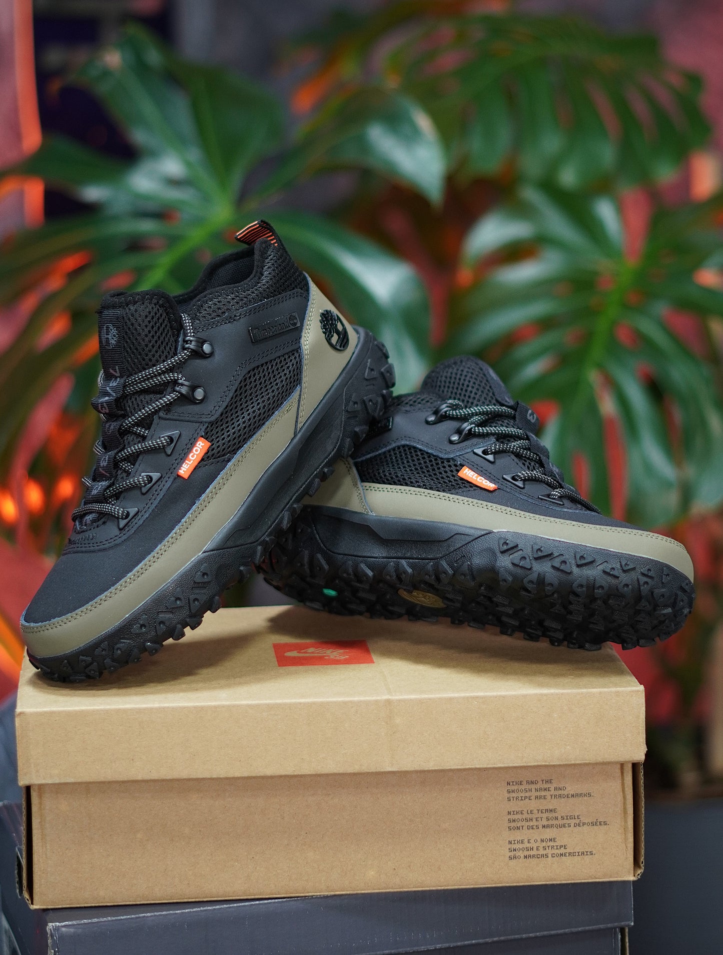 Timberland Greenstride motion 6 Leather super ox - Negro, Verde militar