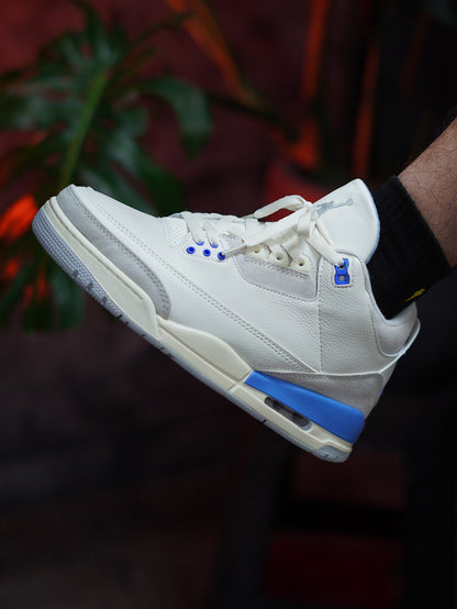 Air Jordan 3 "Lucky Shorts" - Blanco, Azul