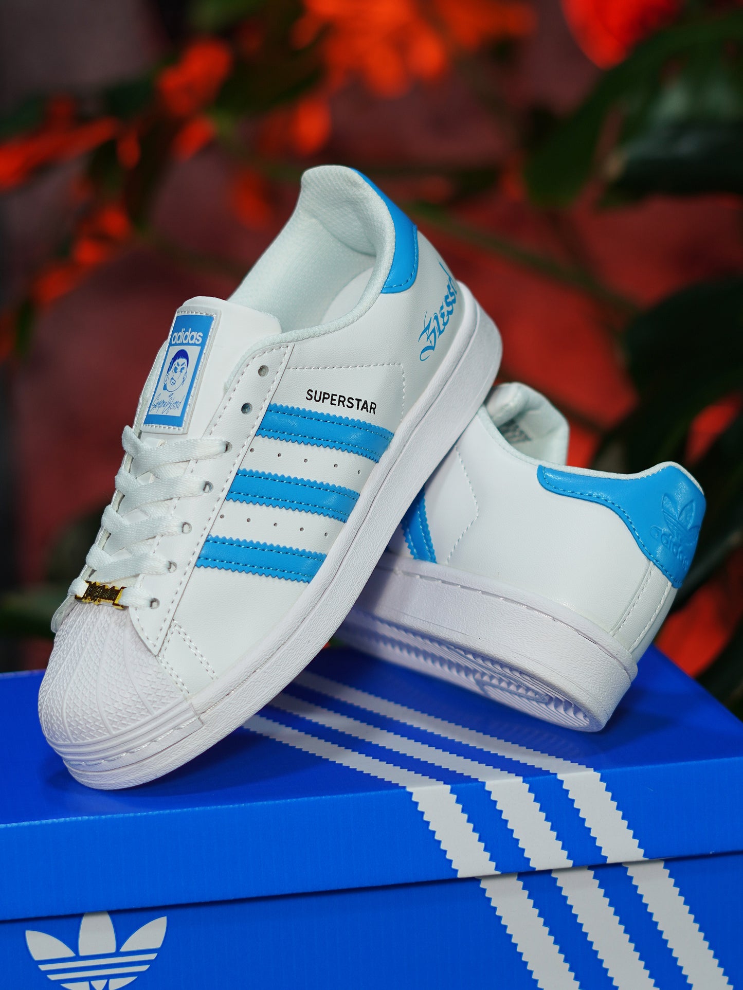 Adidas SuperStar x Blessd - Blanco, Azul