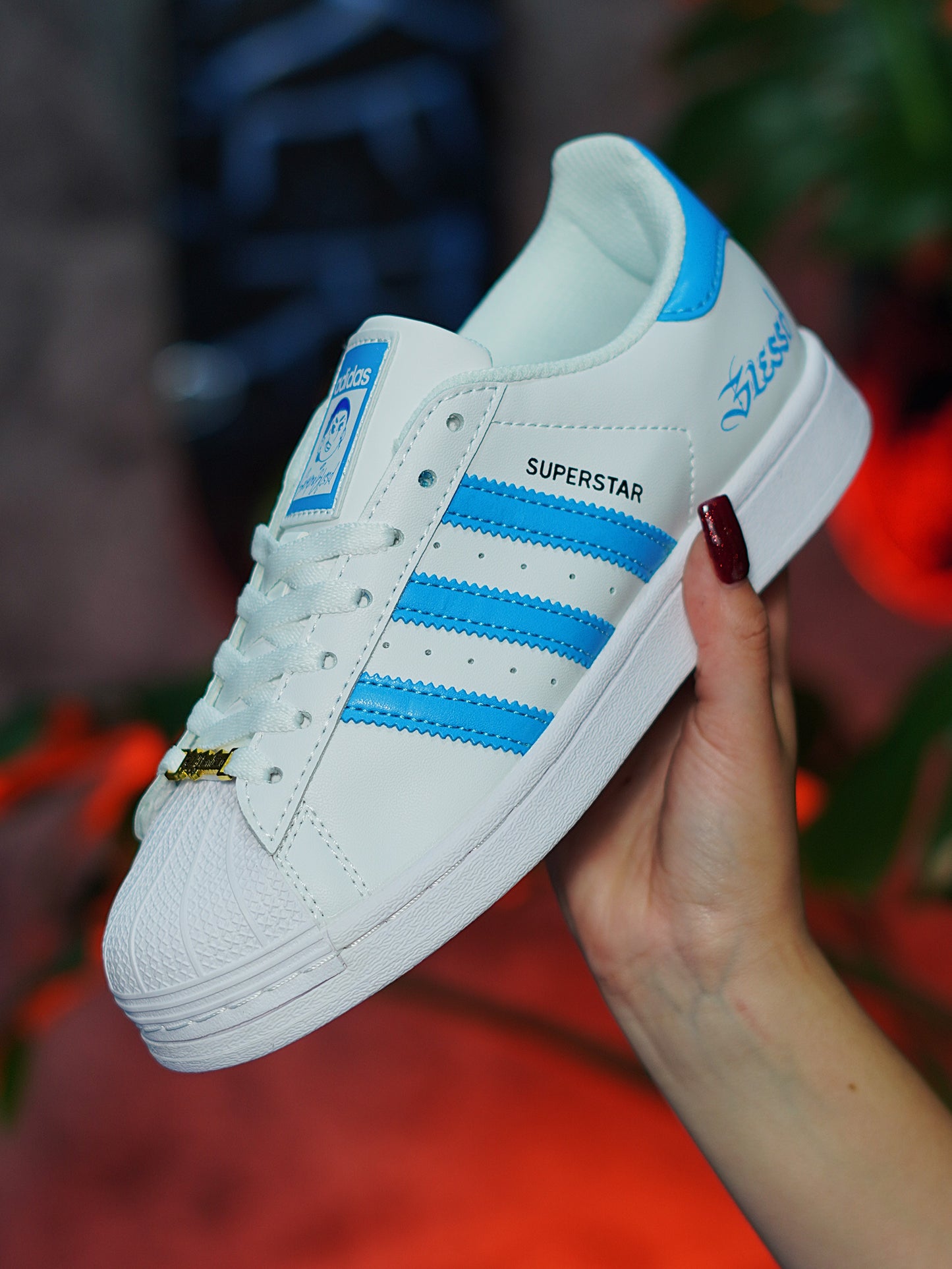 Adidas SuperStar x Blessd - Blanco, Azul