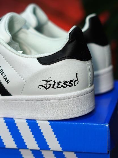 Adidas SUPERsTAR X Blessd. Blanca, Negra
