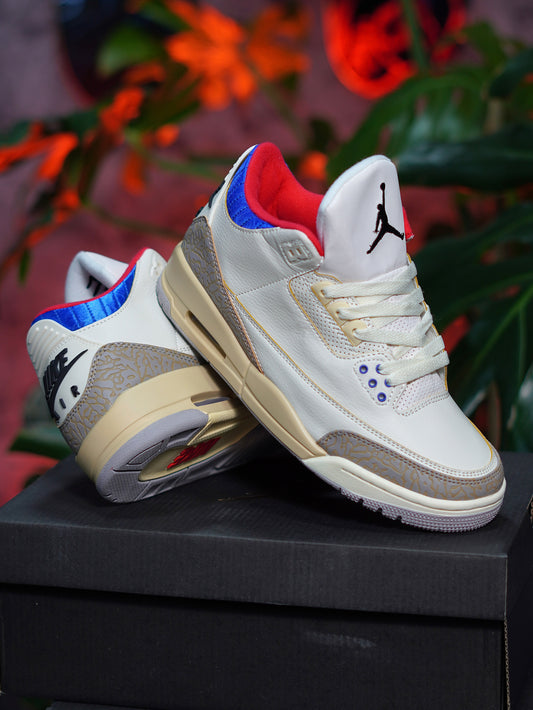 Air Jordan Retro 3 "Seoul" - Blanca, Azul, Rojo