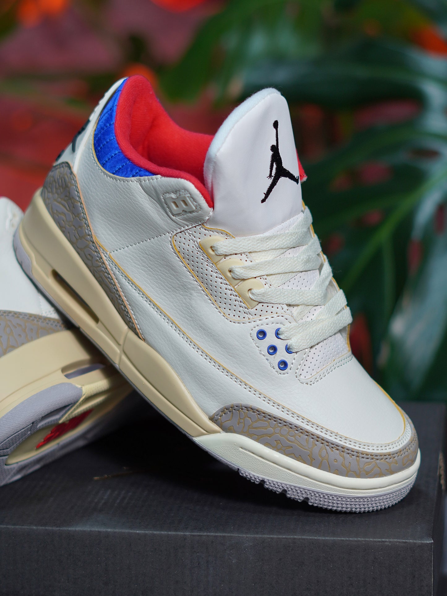 Air Jordan Retro 3 "Seoul" - Blanca, Azul, Rojo