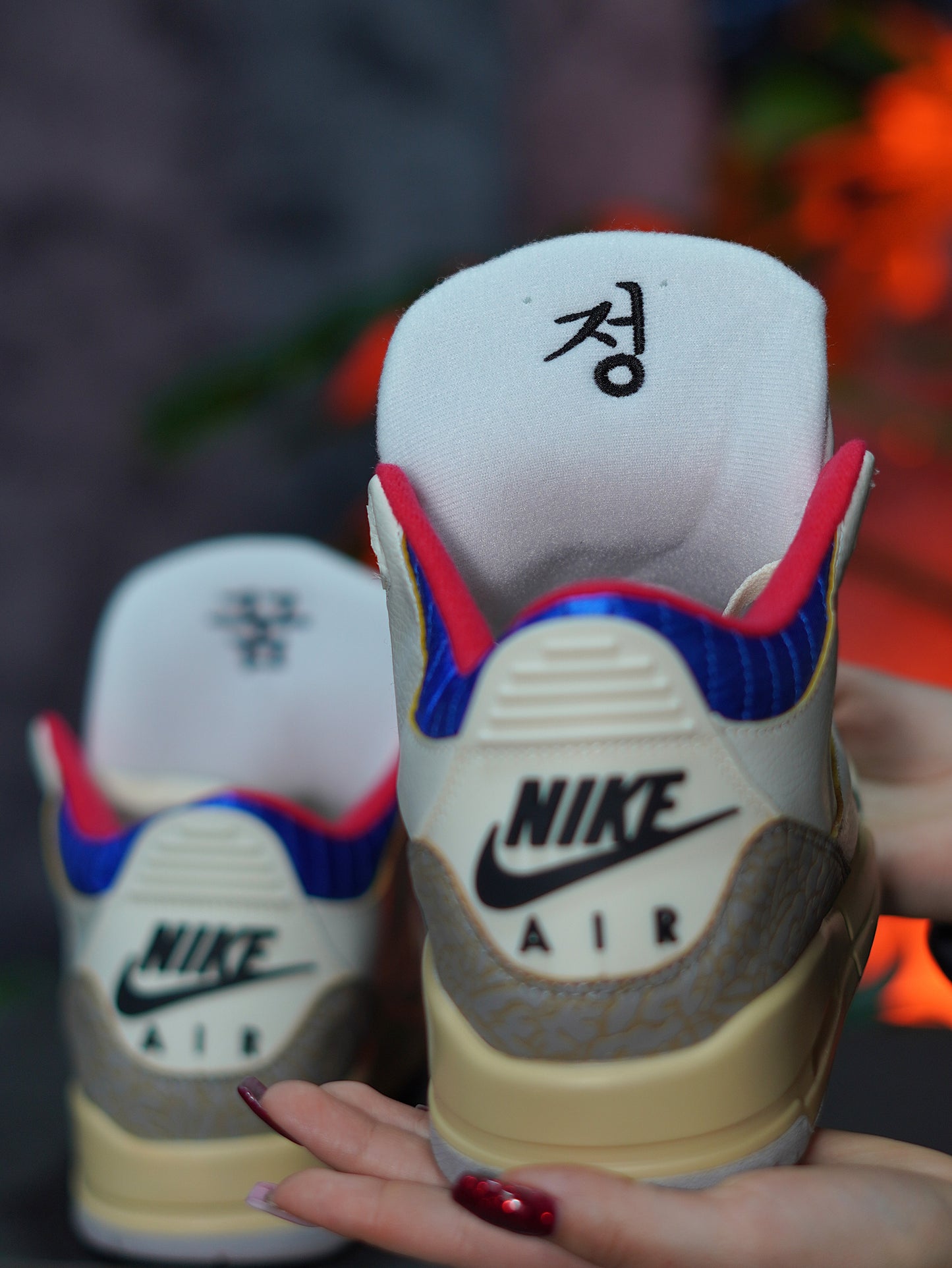 Air Jordan Retro 3 "Seoul" - Blanca, Azul, Rojo