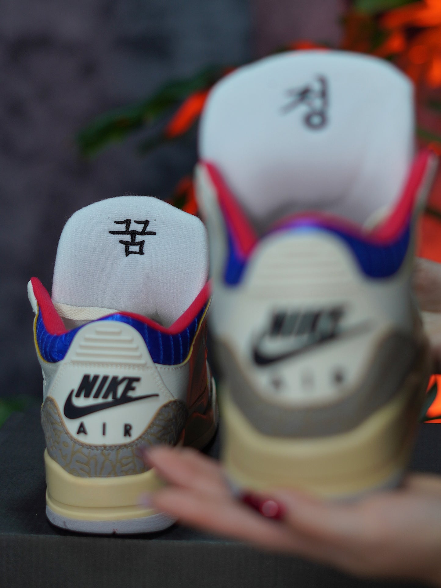 Air Jordan Retro 3 "Seoul" - Blanca, Azul, Rojo