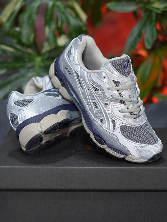Asics Gel NYC - Plateado, Azul oscuro