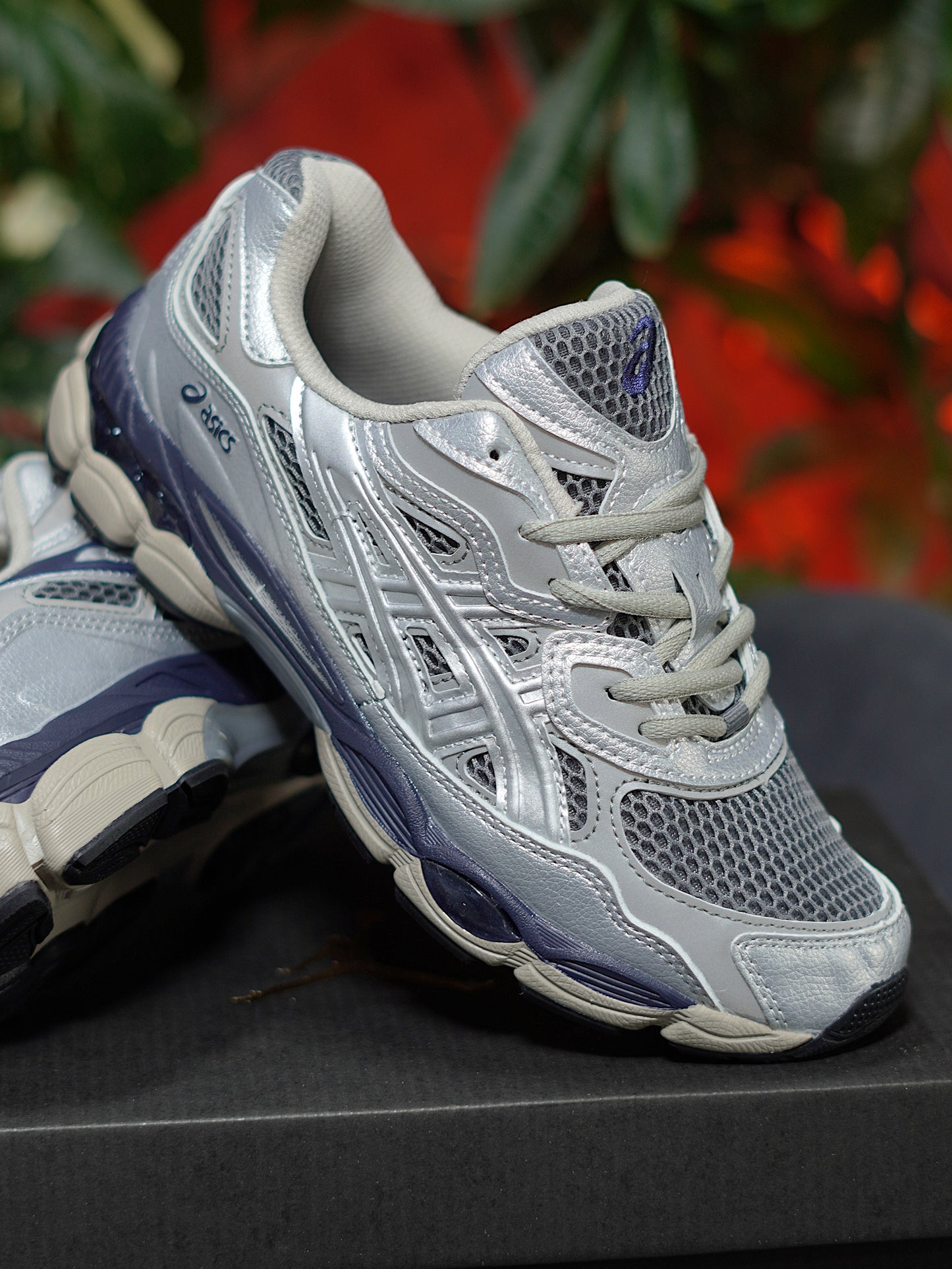 Asics Gel NYC - Plateado, Azul oscuro