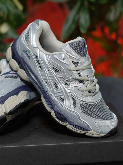 Asics Gel NYC - Plateado, Azul oscuro
