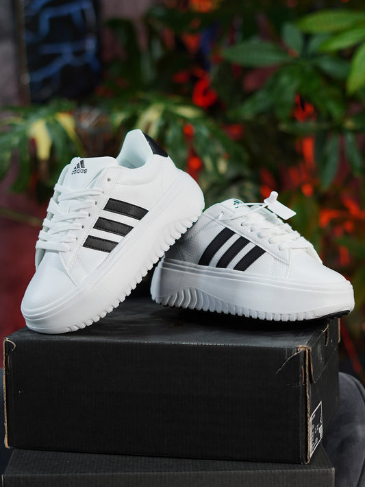 Adidas Grand Court Plataforma - Blanco, Negra
