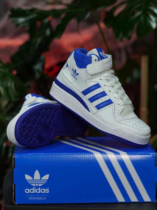 Adidas Forum High - Blanca, Azul