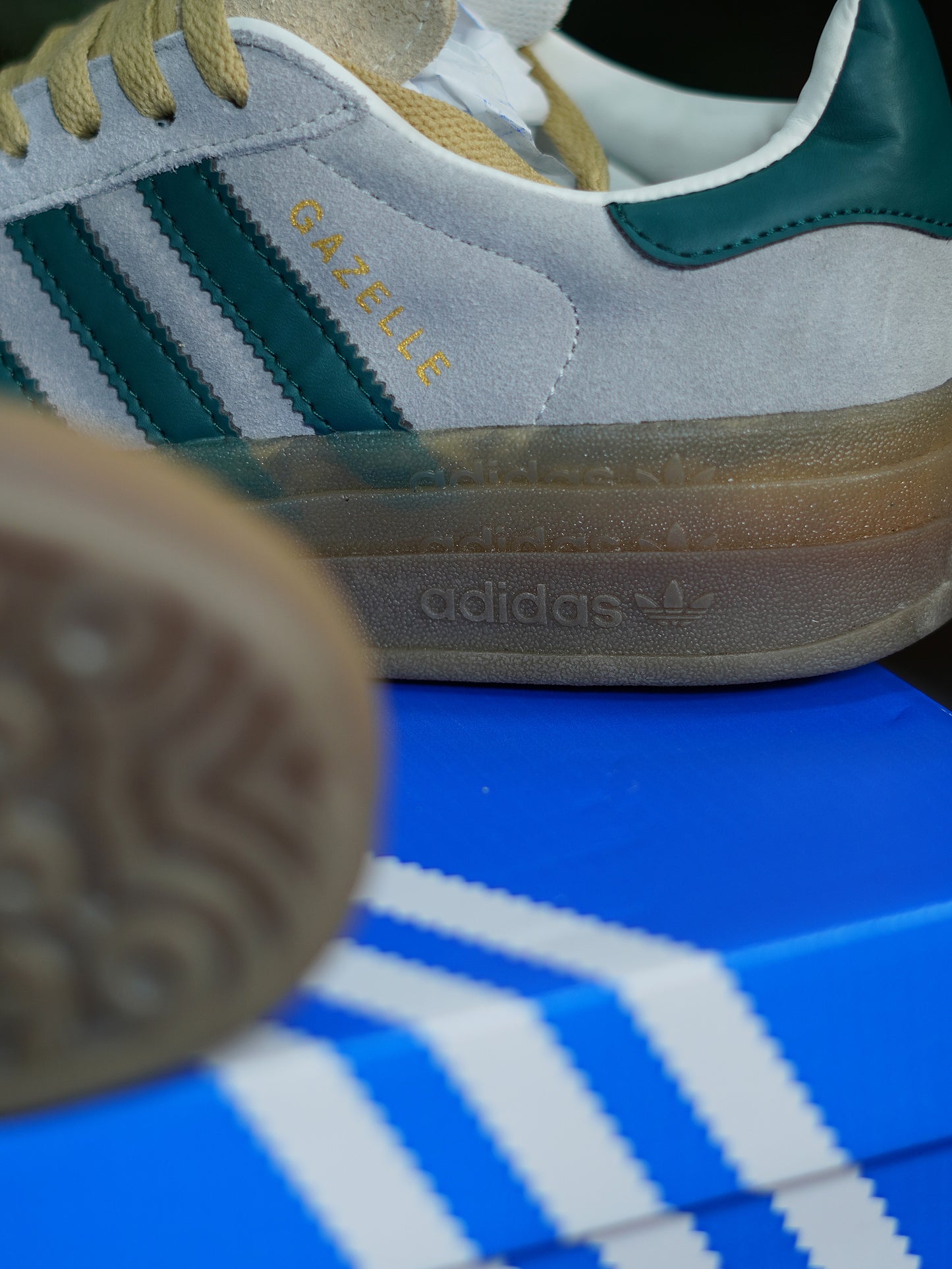 Adidas Gazelle Triple Bold - Gris, Verde, Beige