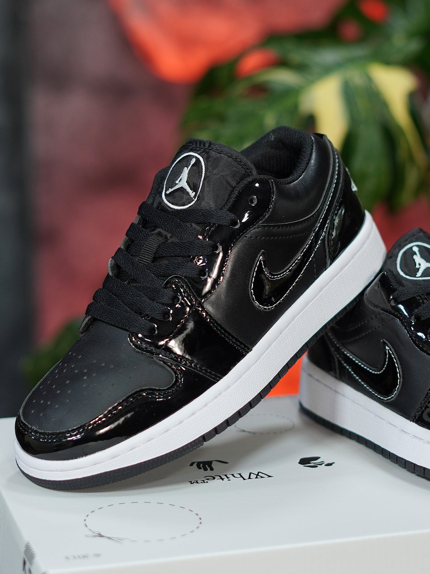 Air Jordan 1 Low All-Star - Negro, Charol