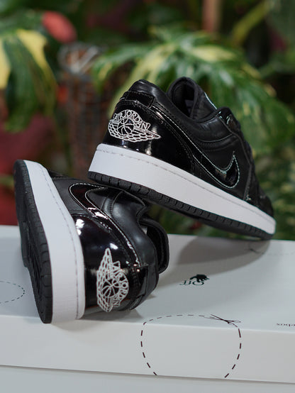 Air Jordan 1 Low All-Star - Negro, Charol