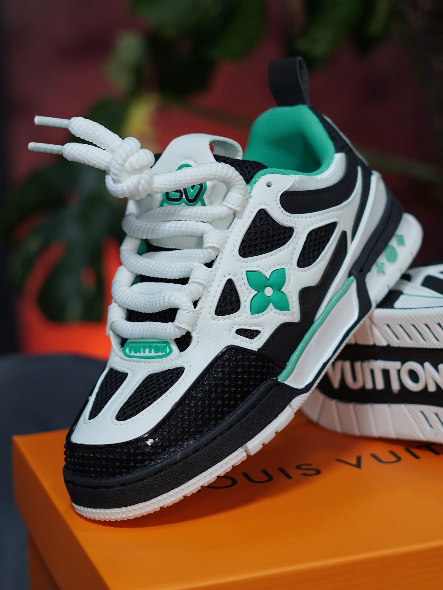 Louis Vuitton Skate - Negro, Blanco, Verde