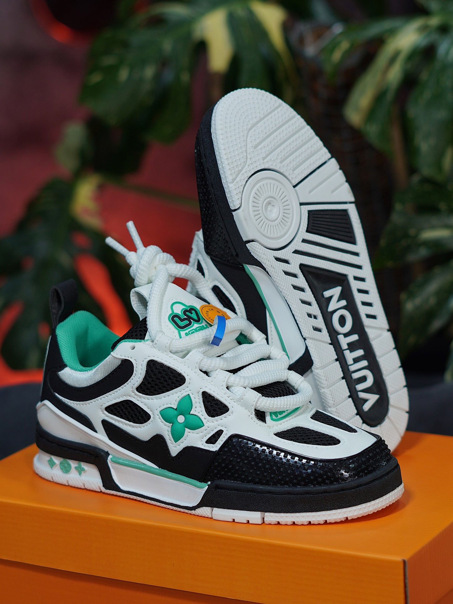 Louis Vuitton Skate - Negro, Blanco, Verde