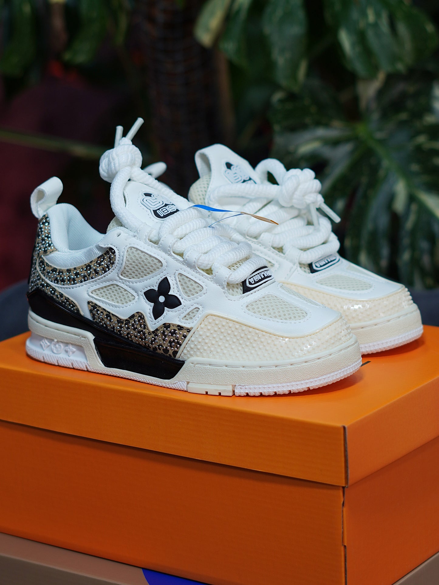 Louis Vuitton Skate - Leopardo, Blanco