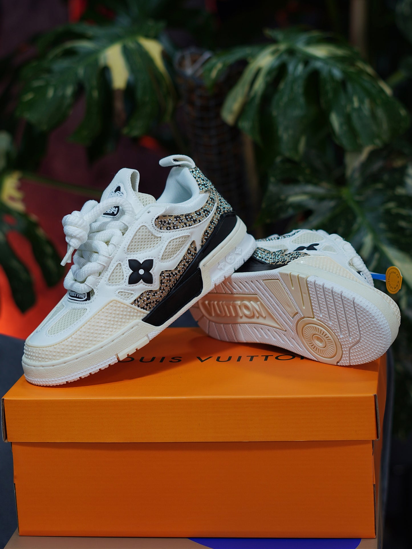 Louis Vuitton Skate - Leopardo, Blanco