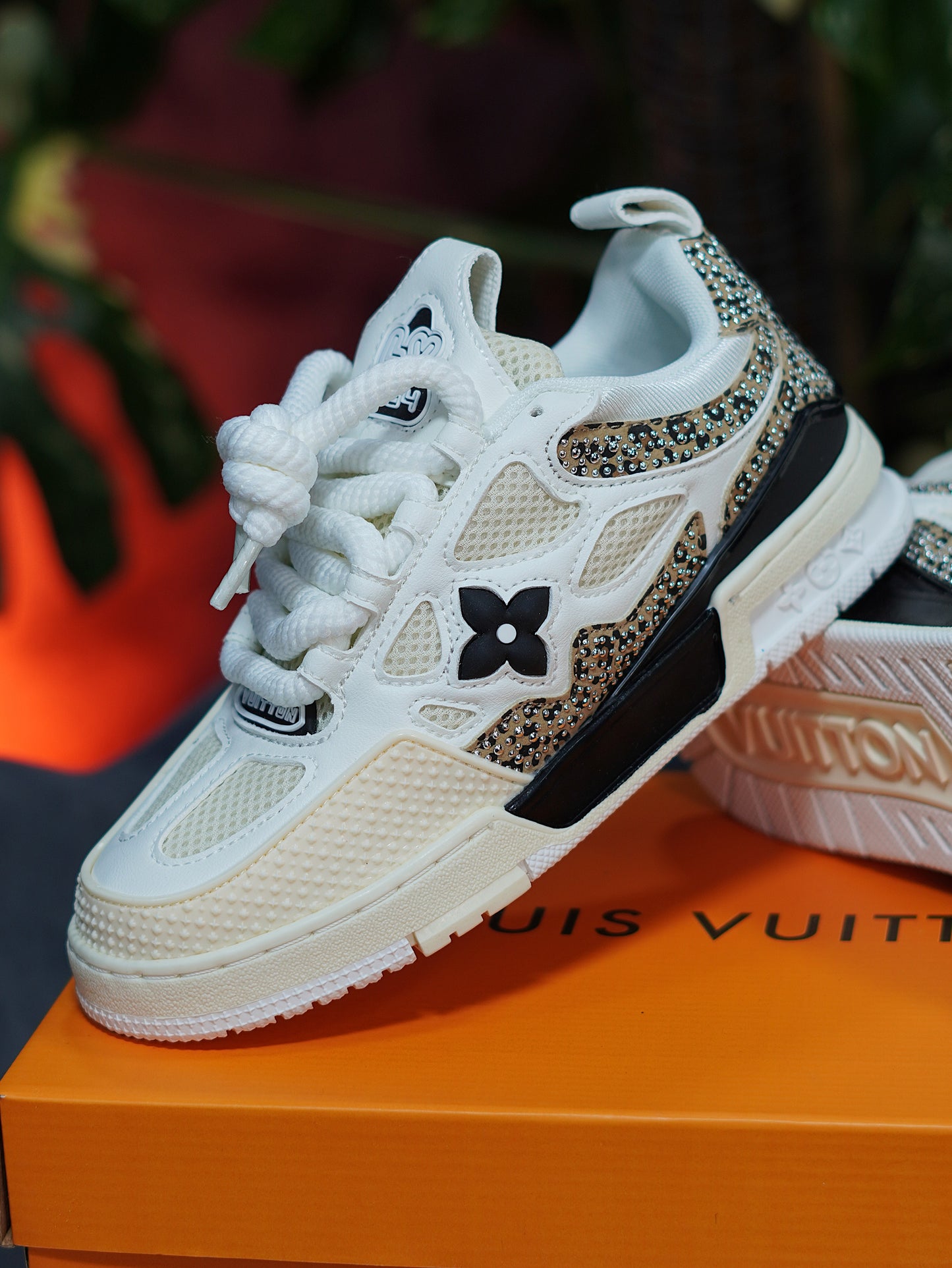 Louis Vuitton Skate - Leopardo, Blanco