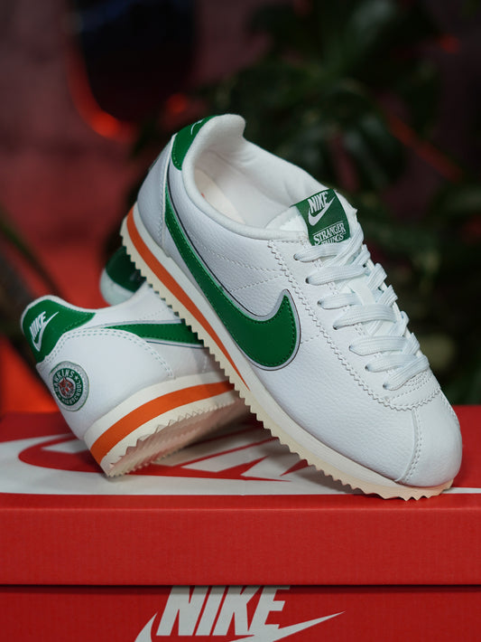 Nike Cortez "Stranger Things" - Blanco, Verde, Naranja