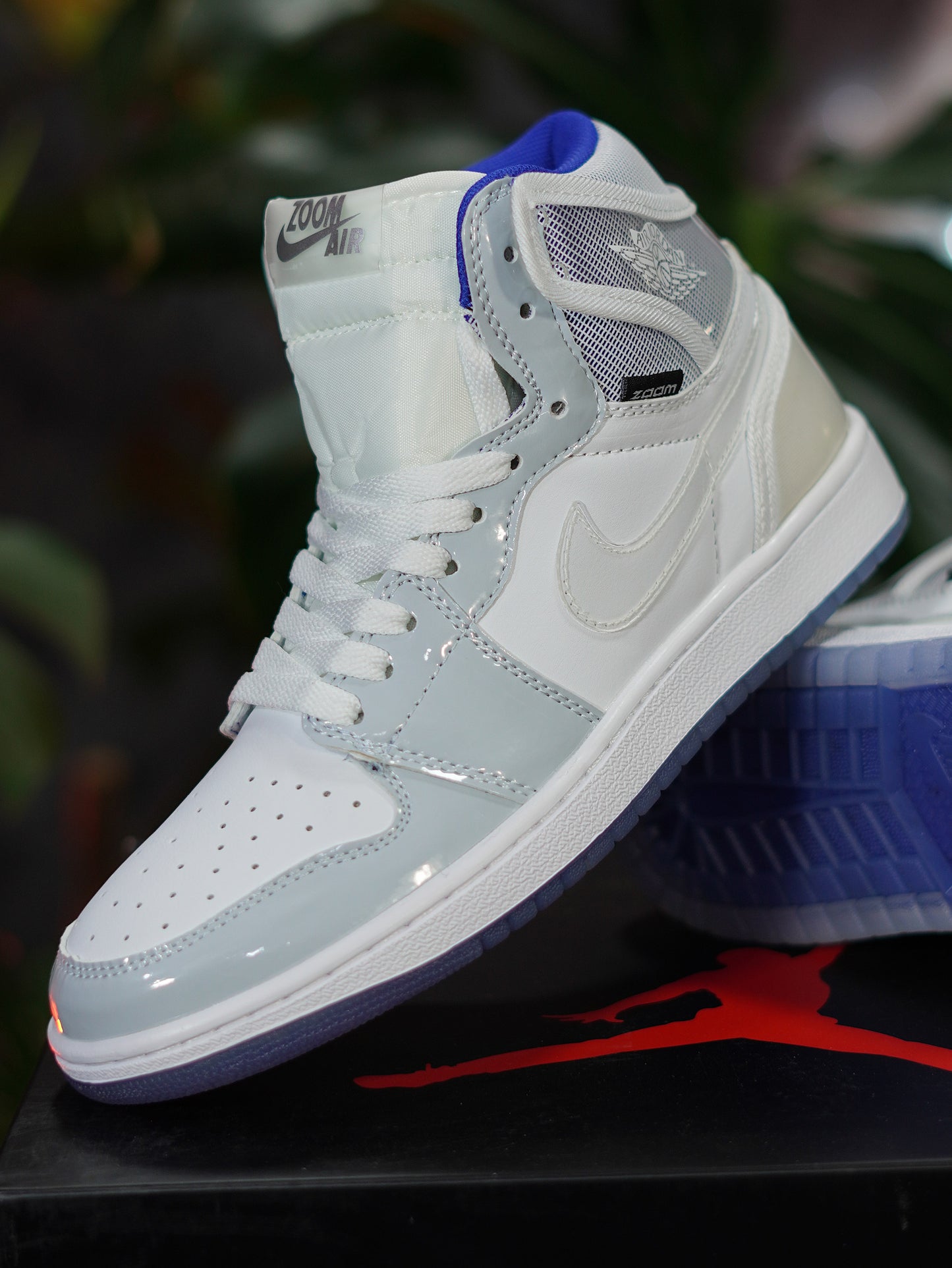 Air Jordan Retro 1 High Zoom "Racer Blue" - Blanco, Azul