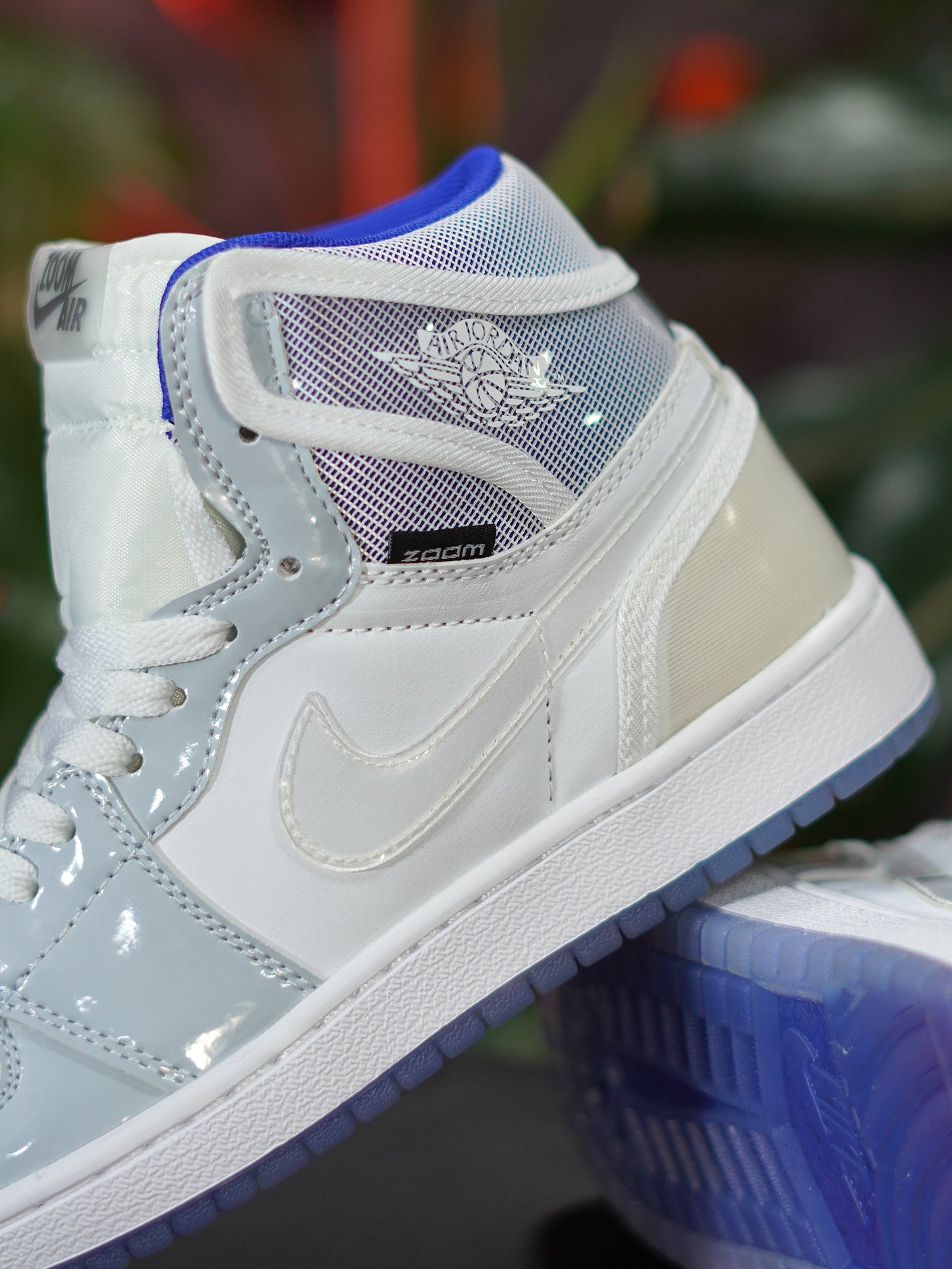 Air Jordan Retro 1 High Zoom "Racer Blue" - Blanco, Azul