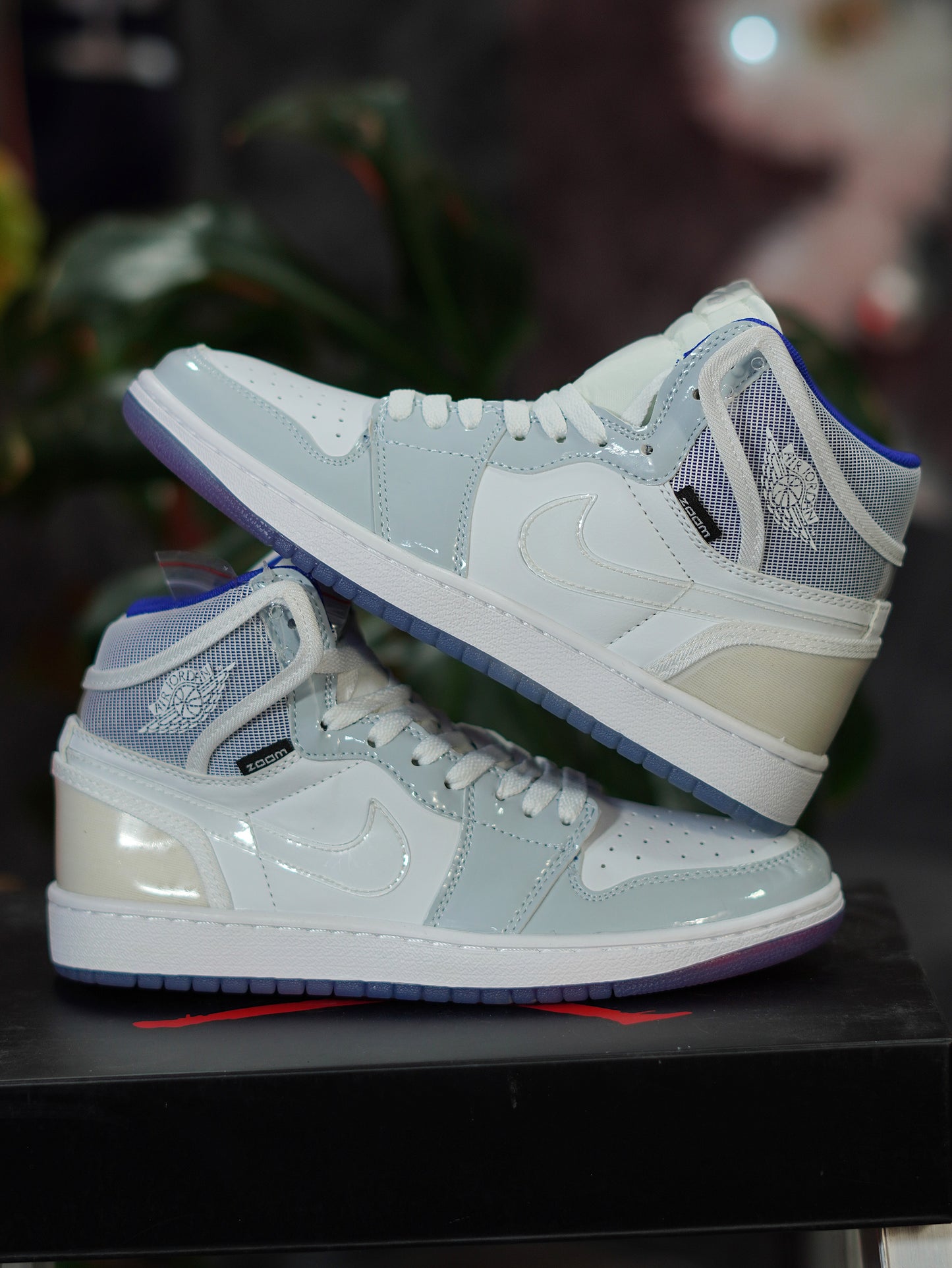 Air Jordan Retro 1 High Zoom "Racer Blue" - Blanco, Azul