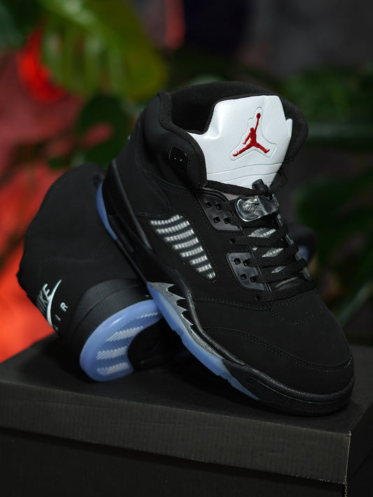 Air Jordan Retro 5 - Negro, Azul, Gris metalico