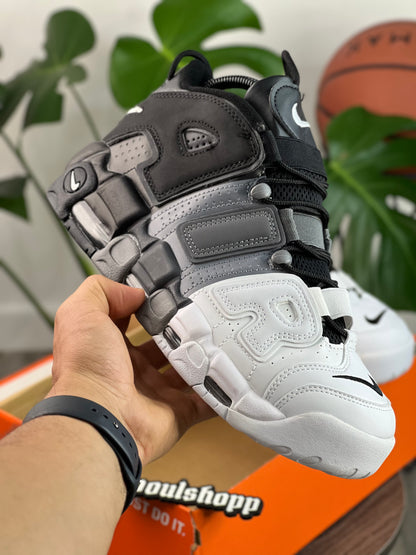 Nike Air More Uptempo 96 - Negro, gris, blanco