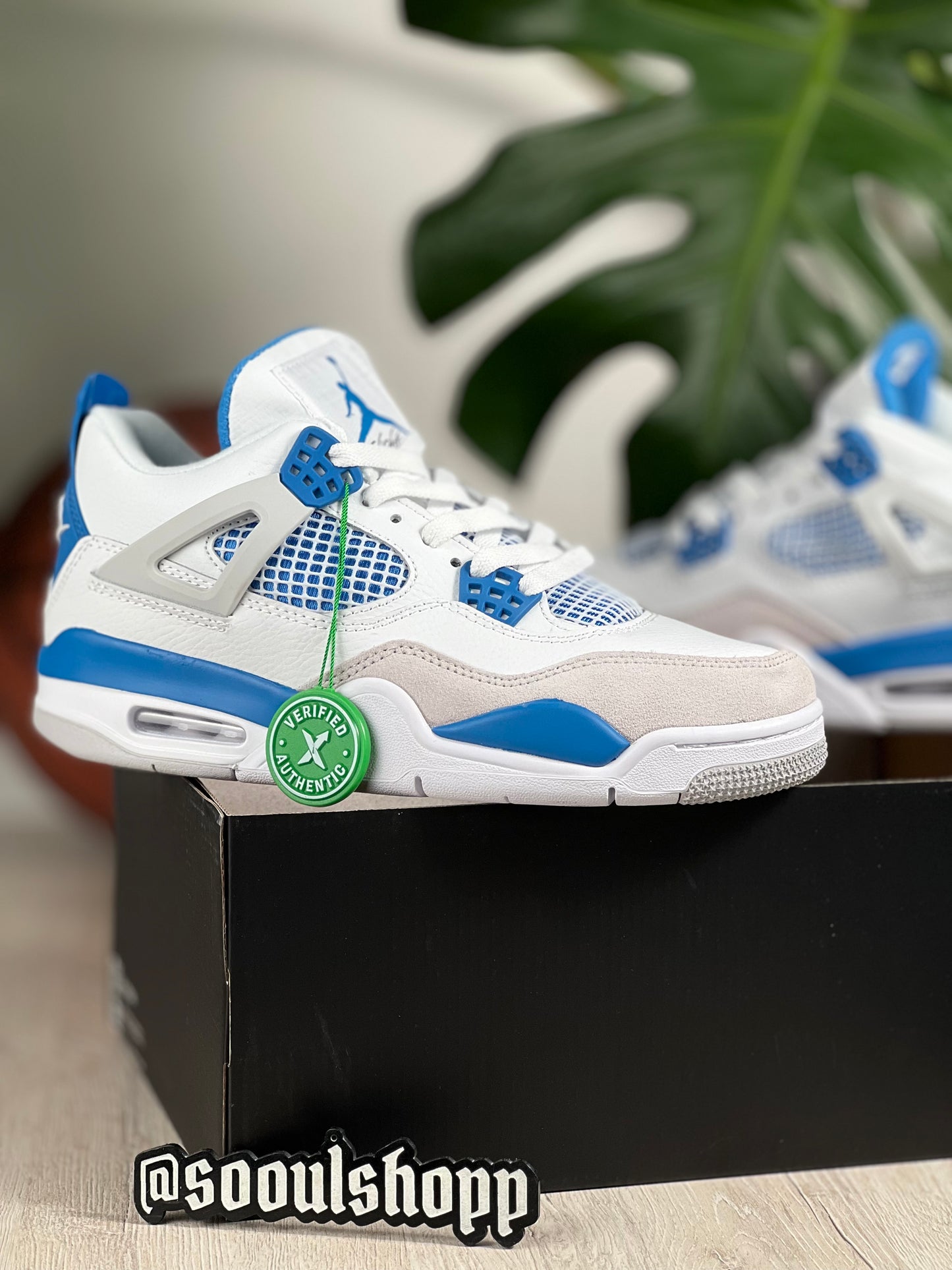 Air Jordan Retro 4 Blue Military